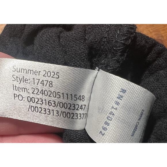 Marine Layer Cali Double Cloth Pant Black Dolphin Hem Cotton Gauze Medium NWOT - Picture 7 of 7